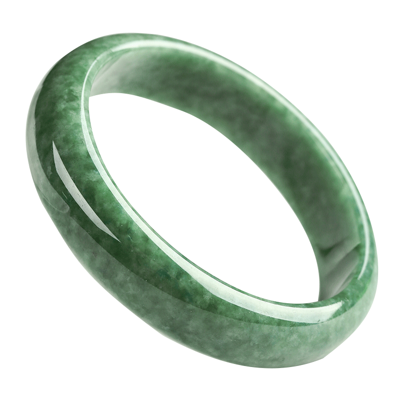 凤禧珠宝 满绿色翡翠玉镯子