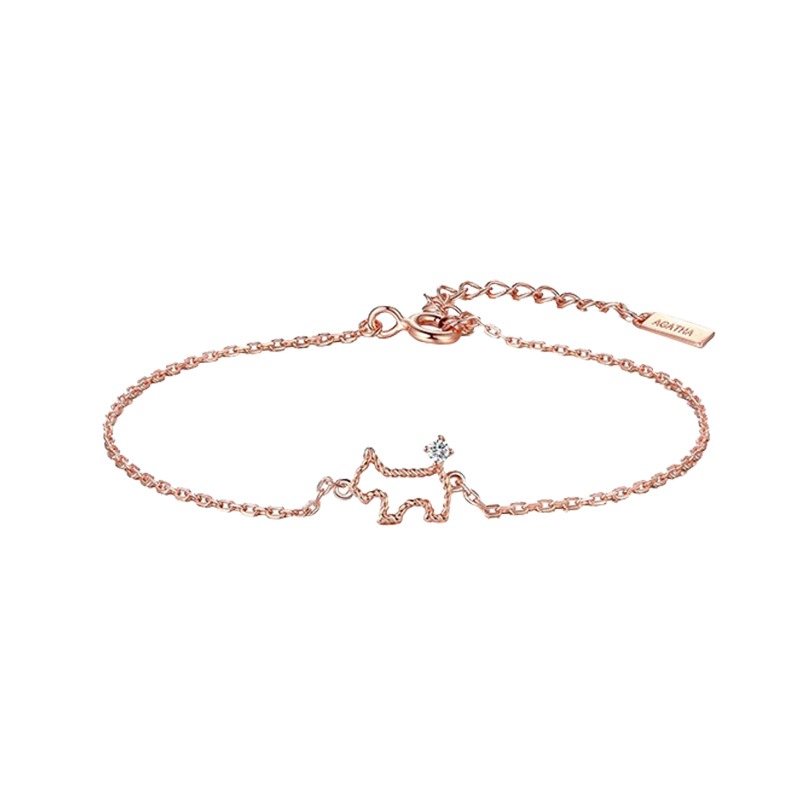 瑷嘉莎扭绳镂空小狗时尚手链