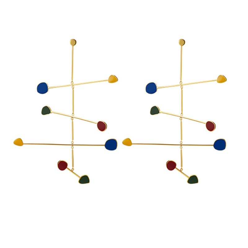 OOAK平行活动彩色耳环