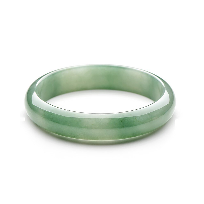 可玉可求 油绿色光滑翡翠手镯