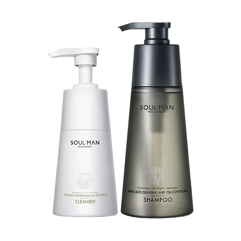 极男 除螨控油净肌套装沐浴露