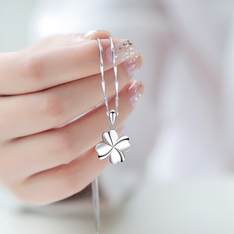 沉鱼落雁 幸运四叶草项链