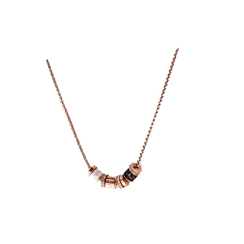 阿玛尼镶钻串珠项链