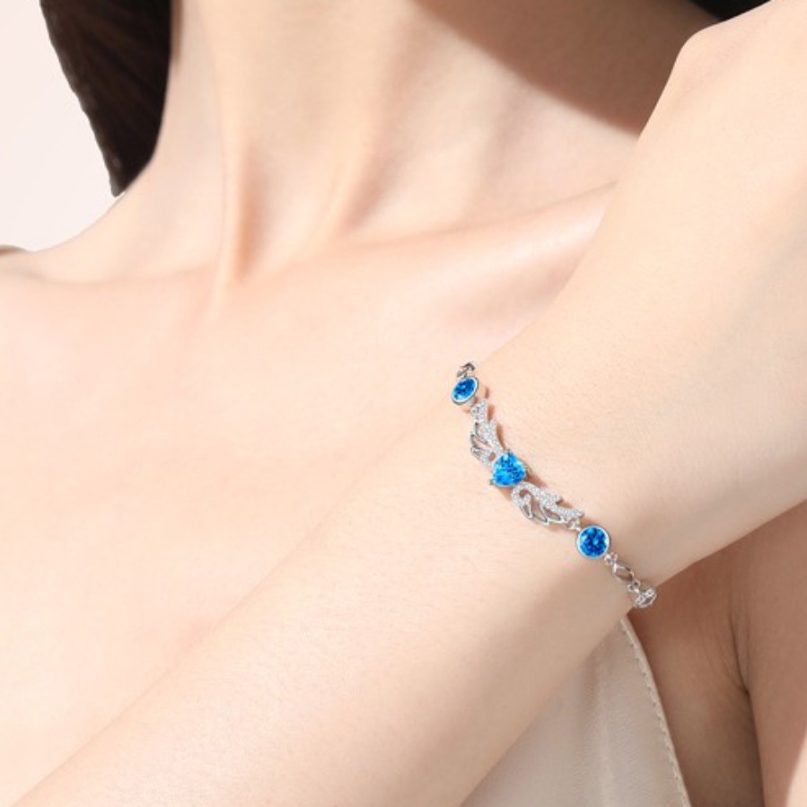 欧芙丽999纯银天使之翼手链