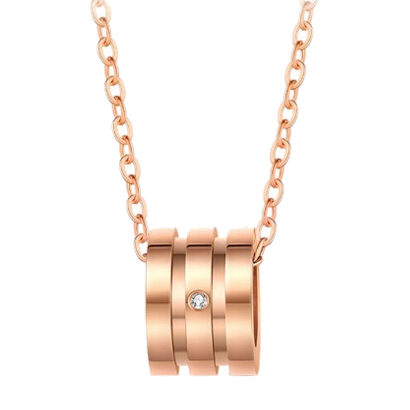 茵曼 玫瑰金色小蛮腰项链