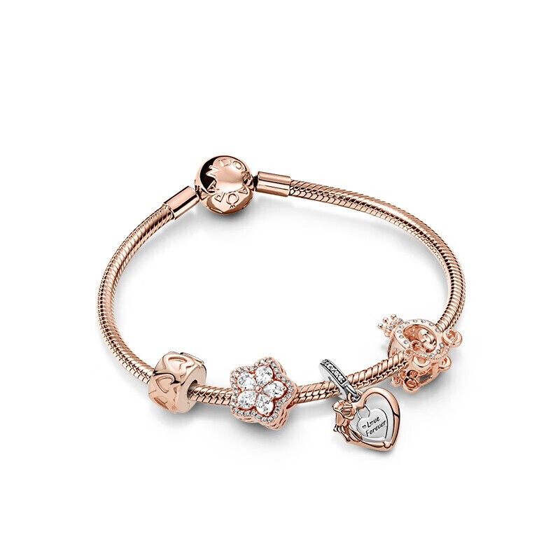 潘多拉 玫瑰金公主心愿 手链