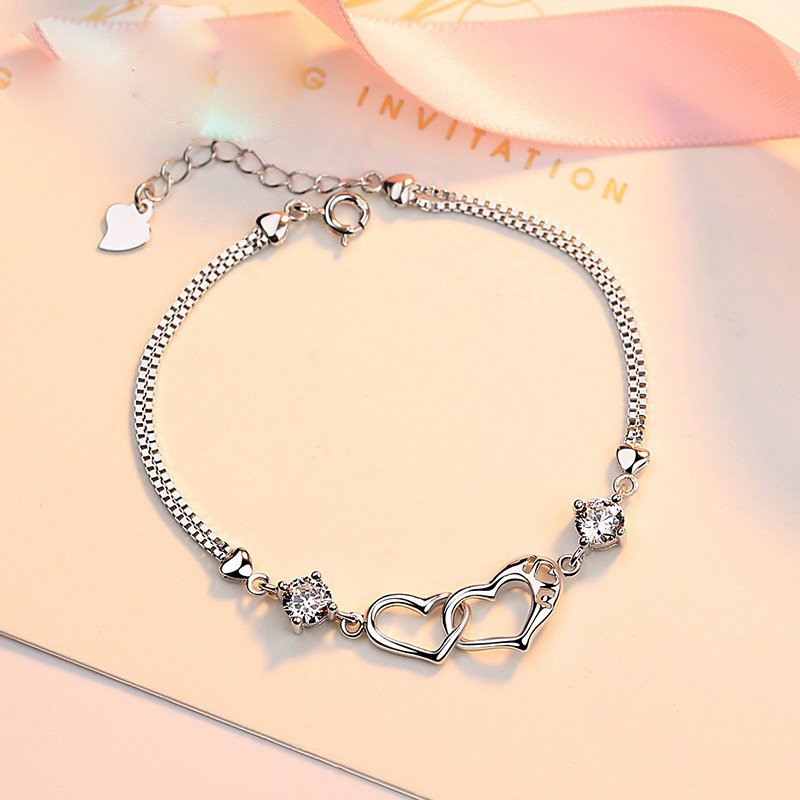 银千惠 双心相扣手链