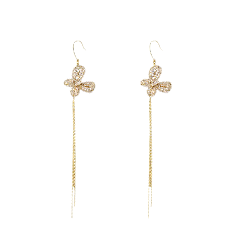 茜子 璀璨蝴蝶耳饰