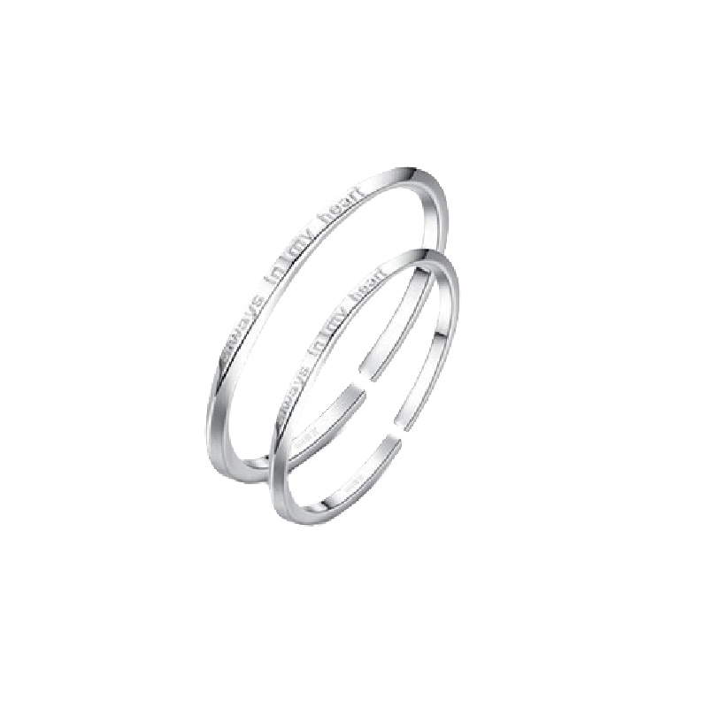 银千惠开口刻字手镯