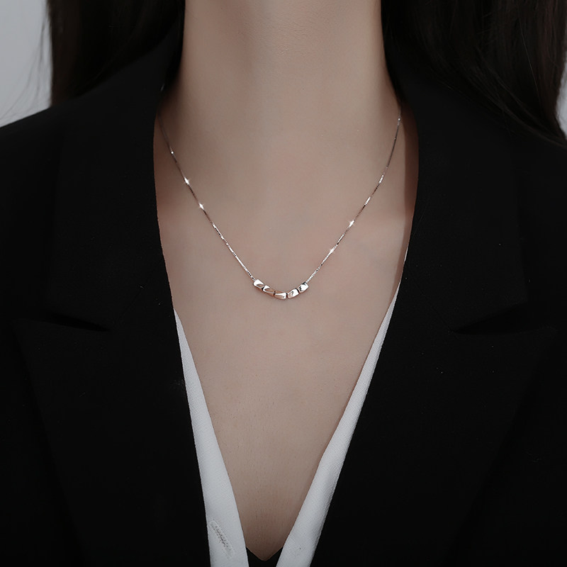 伊黛儿银豆豆浪漫时尚锁骨链