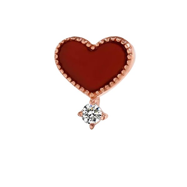 瑷嘉莎 925银爱心耳饰