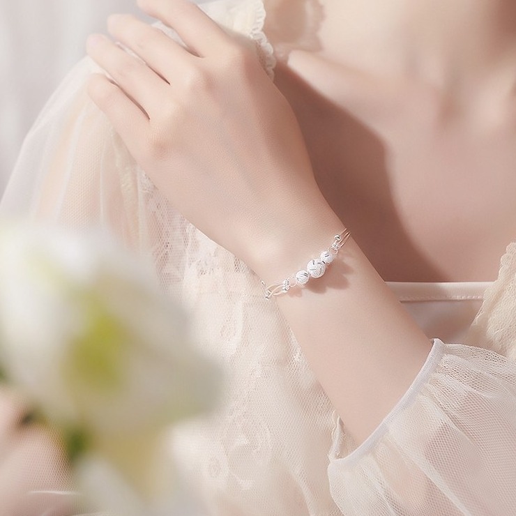 花影 时尚简约双层转运珠手链