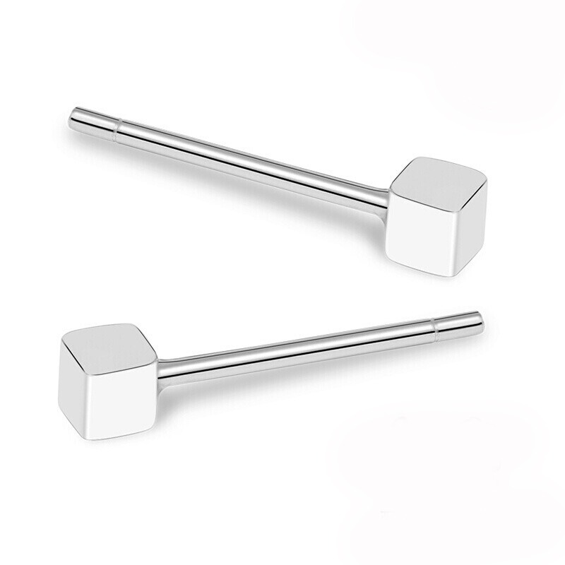 美芙尼S999银针方块耳钉