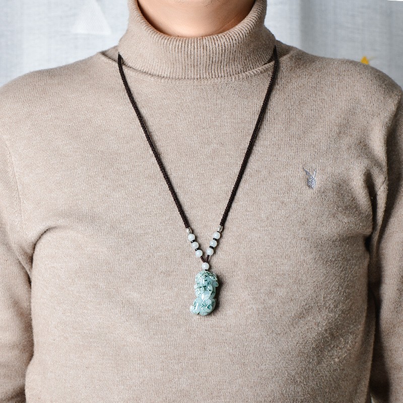 可玉可求 貔貅翡翠吊坠