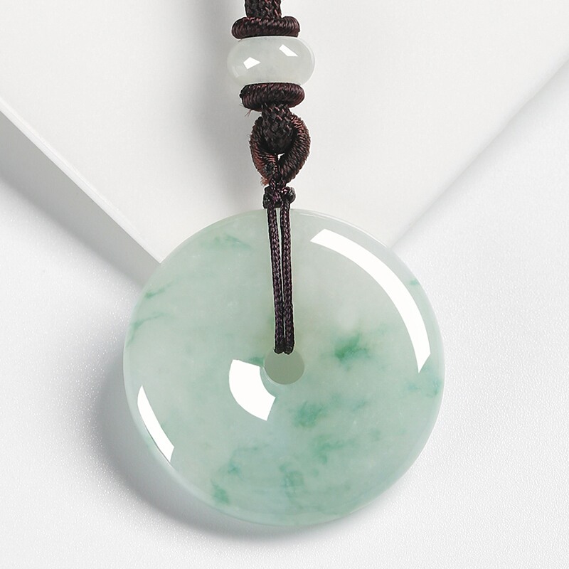 凤禧 飘花平安扣翡翠吊坠