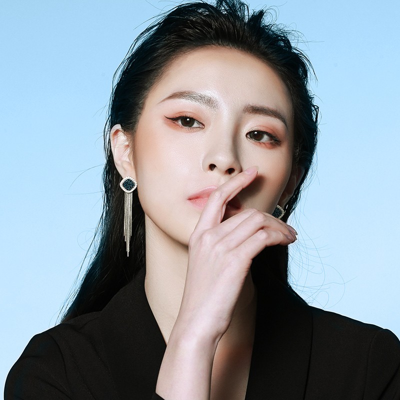 Qlady 水晶流苏耳环