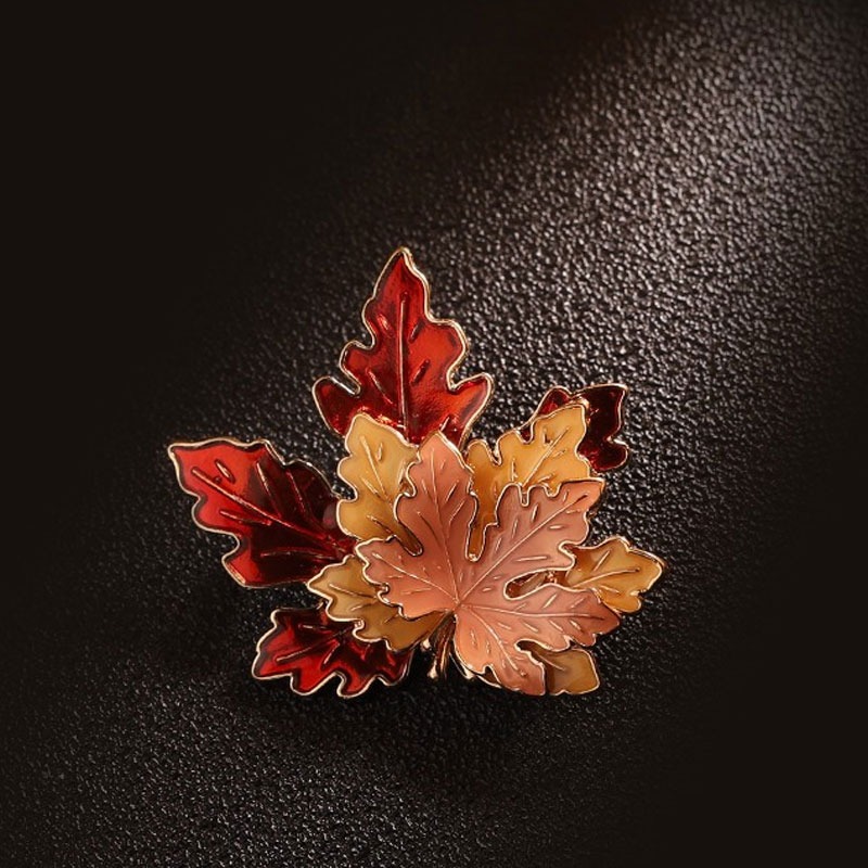 EKUSTYEE枫叶胸针