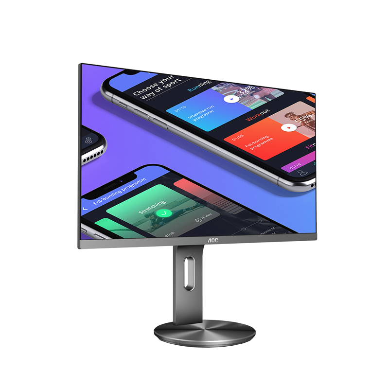 AOC 自带音响高清显示器