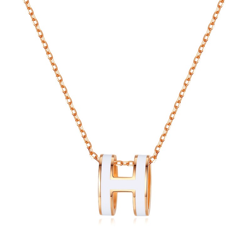 MZMZ 白色字母项链