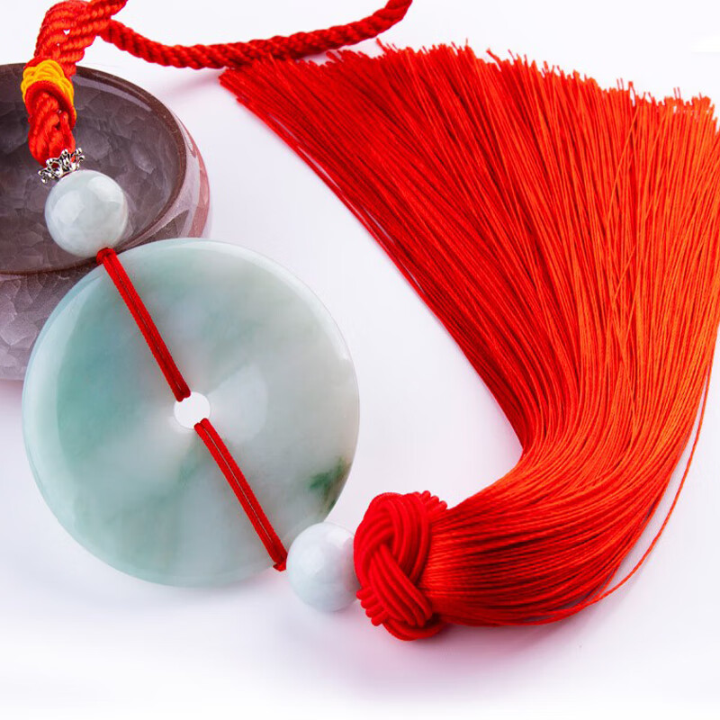 恒禹轩 翡翠平安扣 汽车挂件