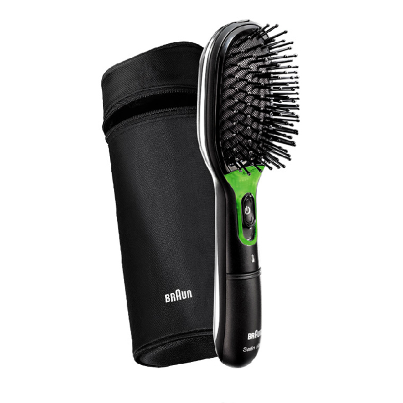 博朗 黑绿色负离子直发梳