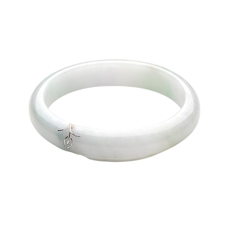 千载一玉 淡绿翡翠手镯