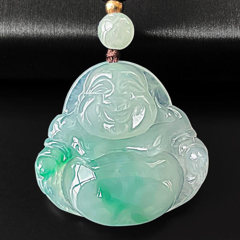 碧玉尊 冰糯种温润翡翠吊坠