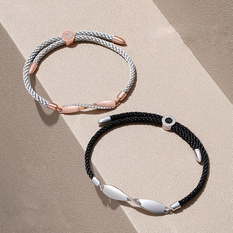 银千惠 滑珠设计情侣手链