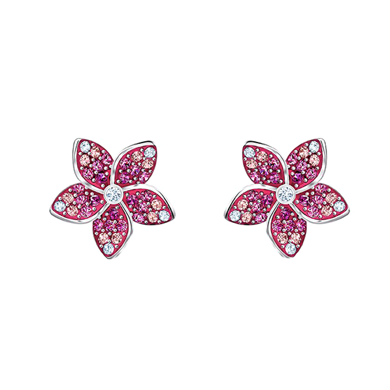 施华洛世奇 粉色绽放 耳饰