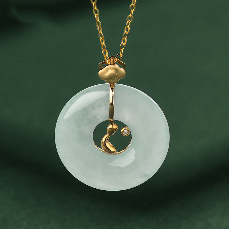 玉和祥 平安扣翡翠吊坠