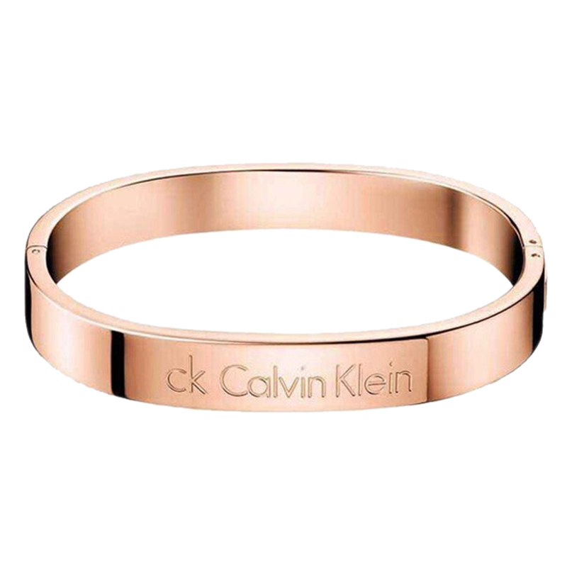 ck亮面PVD玫瑰金精钢手镯