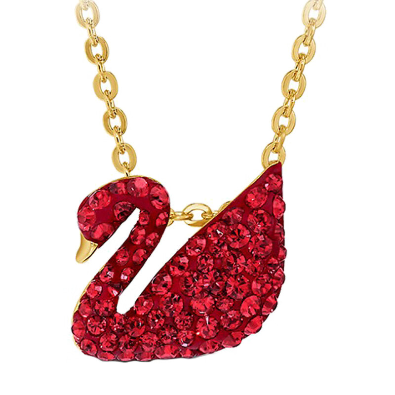 施华洛世奇红色天鹅项链