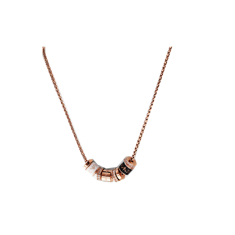 阿玛尼 镶钻串珠项链