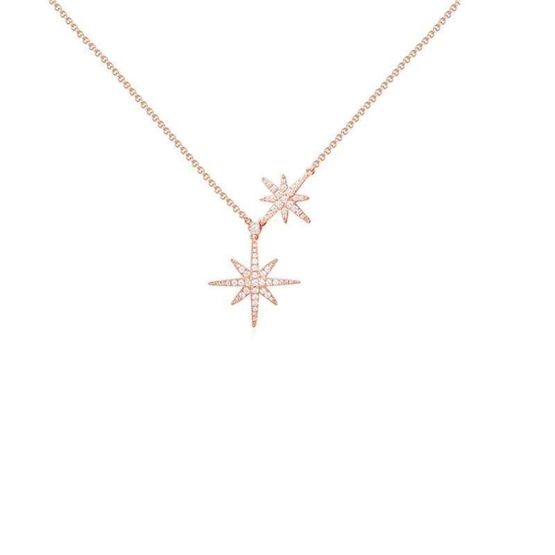 APM 浪漫粉金色项链