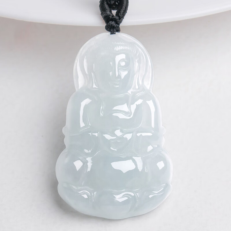 百博 玉佛冰糯种翡翠吊坠
