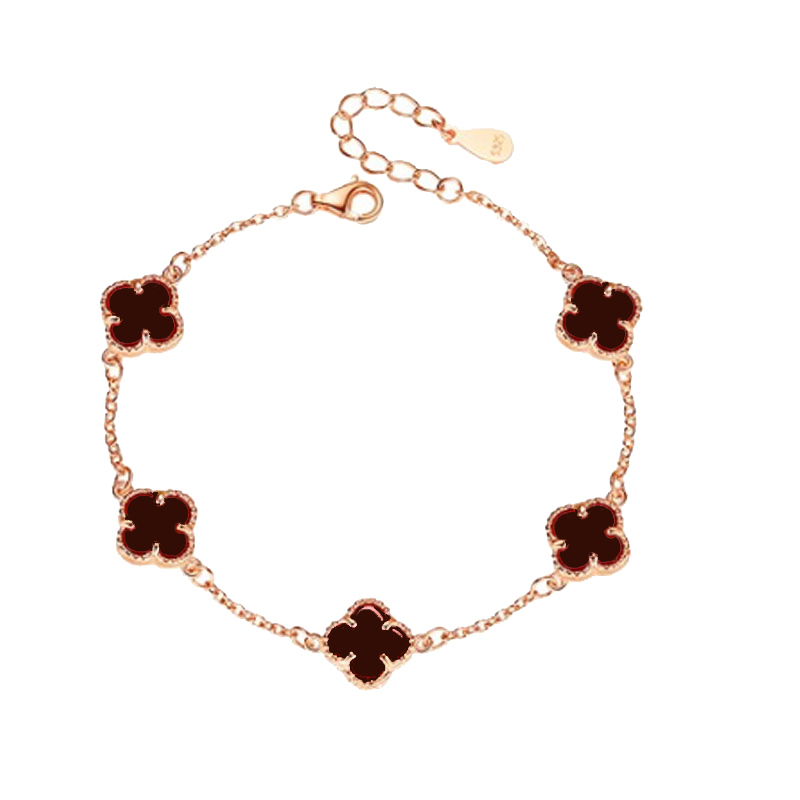 法蔻 红玛瑙四叶草 手链