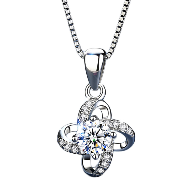 建禄 四叶草银项链