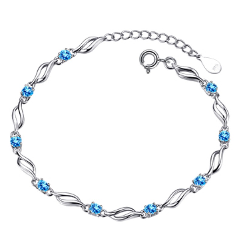 KADER简约时尚蓝水晶手链