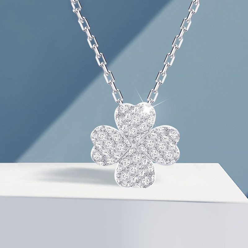 施华洛世奇浪漫四叶草简约锁骨链