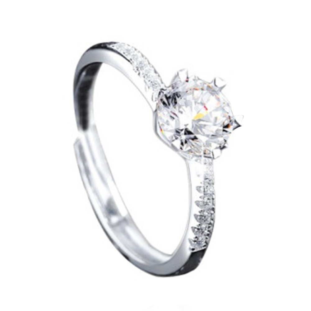 洛希曼 18k莫桑石戒指