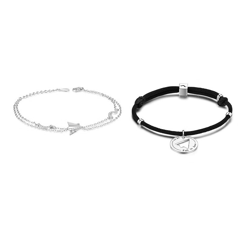 奢蒂纸飞机情侣手链