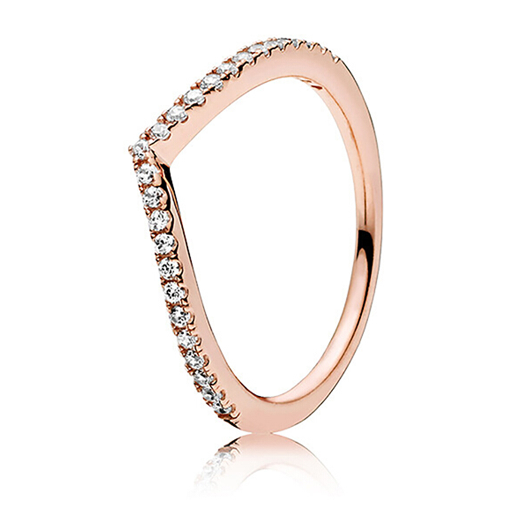 潘多拉 玫瑰金色戒指