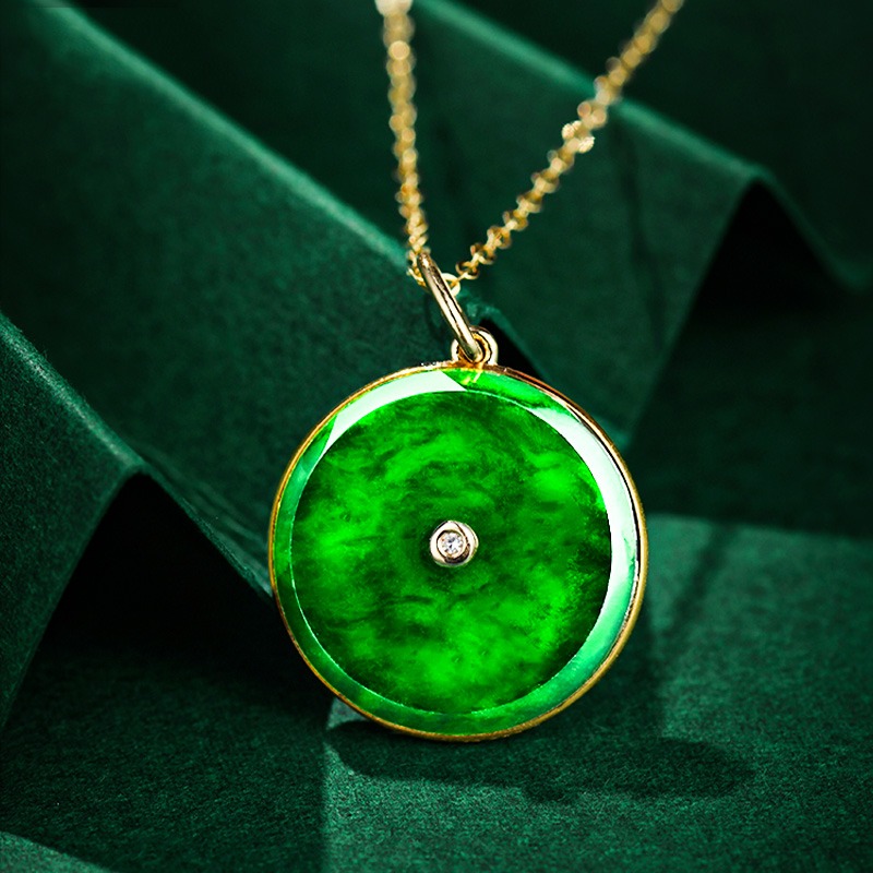 玉和祥 钻石平安扣 翡翠吊坠