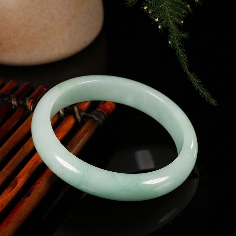 泽心雅玉 圆润翡翠 手镯