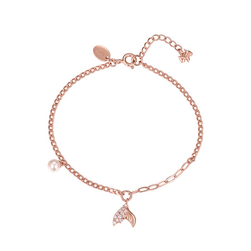 瑷嘉莎 人鱼珍珠链条手链