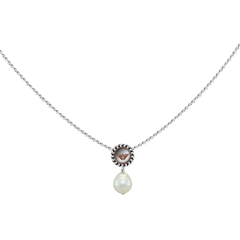 阿玛尼 珍珠鹰标LOGO项链