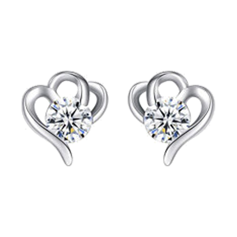 缔晶 双心独钻 耳饰
