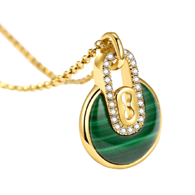 T400 孔雀石吊坠项链