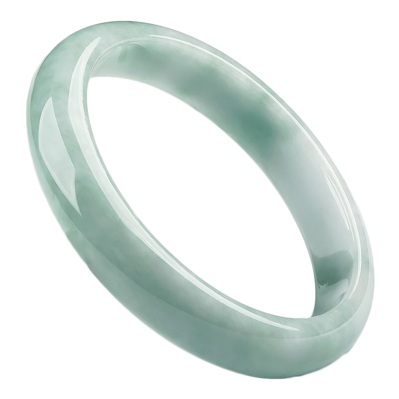 金一 细糯绿底翡翠手镯