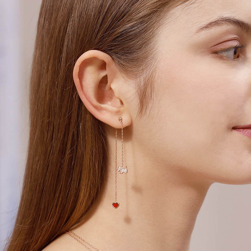 AGATHA 爱心吊坠耳环
